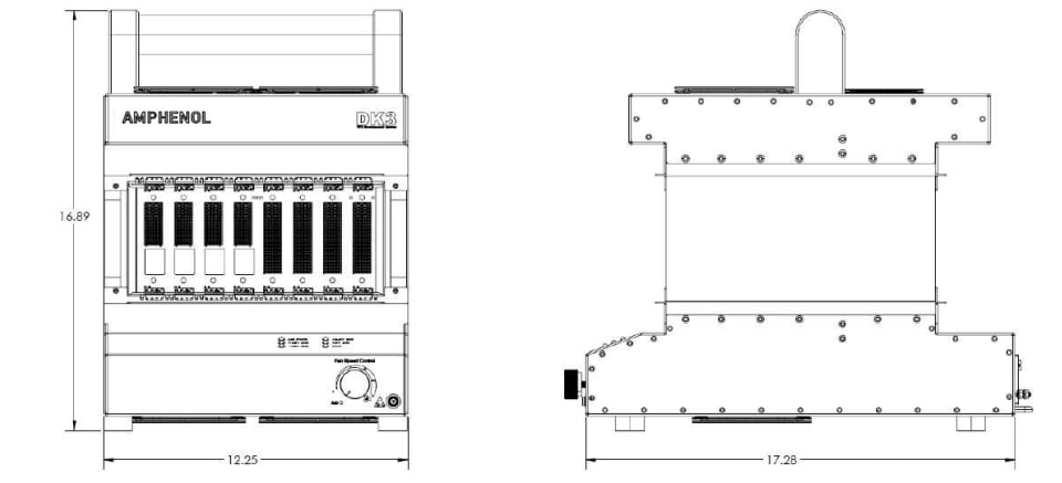 Mechanical Drawing - Amphenol Aerospace 3U VPX 
